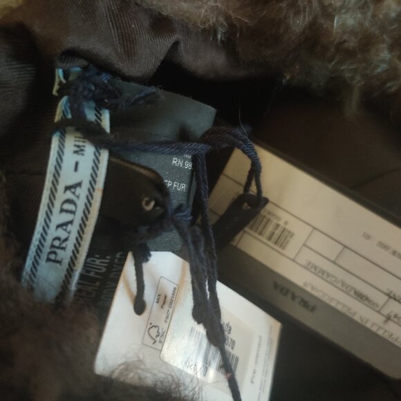 Prada Shearling fur  cap new size M (57) - Picture 5 of 6